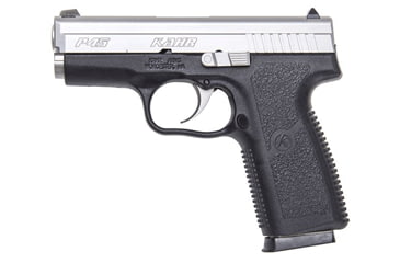 Image of Kahr P45 Pistol, .45 ACP, 3.54in barrel, black polymer frame, textured polymer grip, recoil operated semi-automatic, white bar-dot combat, 6 round magazine, KA-P45-45-3.54-1-FRRMPG