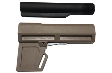 Image of KAK Shockwave 2.0 Blade Stabilizer Brace w/Buffer Tube, FDE SHOCKWAVE-2.0-BLADE-TUBE-FDE