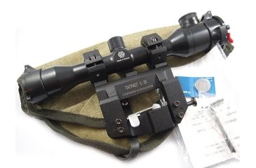 Image of Kalinka Optics KOM 4x32 Illuminated Modern 1000m Reticle Rifle Scope w/ Focus, 59mm Universal AK and SVD Mount, Black, GSKOM432MLC59