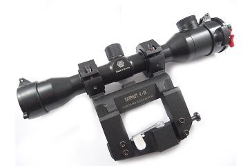 Image of Kalinka Optics KOM 4x32 Illuminated Modern 1000m Reticle Rifle Scope w/ Focus, 65mm Universal AK and SVD Mount, Black, GSKOM432MLC65