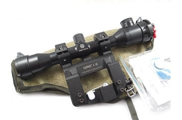 Image of Kalinka Optics KOM 4x32 Illuminated Modern 1000m Reticle Rifle Scope w/ Focus, 65mm Universal AK and SVD Mount, Black, GSKOM432MLC65