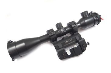 Image of Kalinka Optics KOM 6x42 Illuminated Modern 1000m Reticle Rifle Scope w/ Focus, 47mm Universal SVD Mount, Black, GSKOM642MLC47