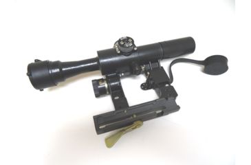 Image of Kalinka Optics POSP 4x24 Rifle Scope, 1000m Rangefinder, AK with Sunshade, Black, GSPOSP424AK1SS