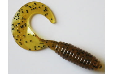 Image of Kalins Fishing Kalin Lunker Grub, 3in, Pumpkin/Salt &amp; Pepper, 10/Pack, 3G10-695