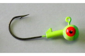 Image of Kalins Fishing Kalin Roundhead Jig, 3/8oz, 2/0 Hook, Chartreuse/Green, 8/Pack, RH38-2