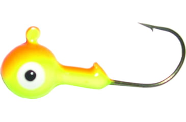 Image of Kalins Fishing Kalin Roundhead Jig, 3/8oz, 2/0 Hook, Chartreuse/Orange, 8/Pack, RH38-1