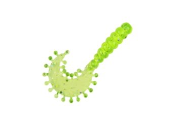 Image of Kalins Fishing Triple Tickle Grub - 10Pk - Chartreuse Hologram, 2XT10-533