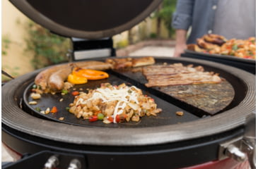 Image of Kamado Joe Classic Joe Half Moon Cast Iron Reversible Griddle, Black, Medium, KJ-HCIGRIDDLE