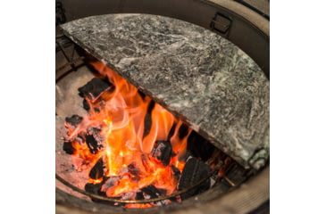 Image of Kamado Joe Big Joe Half Moon Soapstone Cooking Surface, Gray, Large, BJ-HCGSSTONE