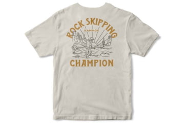 Image of Kammok Rock Skipper Organic Cotton T-Shirt - Mens, Sand White, Small, Tee-Shirt-ROCKSKIP-S