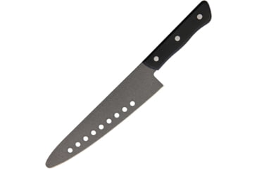 Image of Kanetsune Gyutou Round Tip Knife, 8 black coated stainless blade, Black wood handle, FC-G210-RT