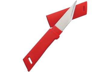 Image of Kanetsune Kiridashi Knife Plastic Fixed Blade Knife, 2.5in, Red Polypropylene Handle KB614