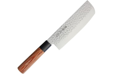 Image of Kanetsune Usubagata 165mm Kitchen Knives, 11.75in Overall, 6.88in Hammered Finish Dsr-1K6 Hc SS Blade, Wood Handle, Plastic Guard, KC-953