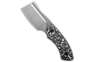 Image of Kansept Kansept Knives Korvid S Fixed Blade Knife Black/White CF 2.9" Stonewash, Black/White, CPM S35VN, adult, BHQ-191128