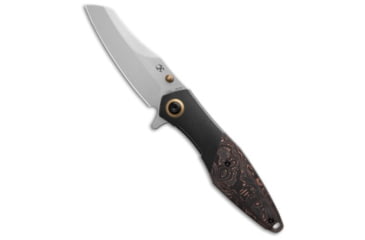 Image of Kansept Kansept Mistaken Frame Lock Knife Carbon Fiber/Ti 3.15" Satin K1053A1, Black/Copper, CPM 20CV, adult, BHQ-179699