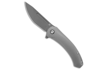 Image of Kansept Knives Kansept Knives Hira Frame Lock Knife Bead Blast Titanium 3.5" Gray/Bead Blast, Gray, CPM S35VN, adult, BHQ-217083