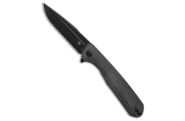Image of Kansept Knives Kansept Knives Qilin Drop Point Liner Lock Knife Black Micarta 3.4" Black SW, Black, 154CM, adult, BHQ-203545