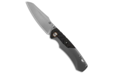 Image of Kansept Knives Kansept Knives Weim Frame Lock Knife Titanium/Twill Carbon Fiber 3.3" Satin, Gray, CPM S35VN, adult, BHQ-194654