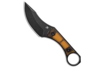 Image of Kansept Knives Niko Fixed Blade Knife, 3.54in, D2, Clip Point Blade, Yellow Handle, Yellow/Black, 7.30 inch, BHQ-223428