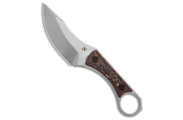 Image of Kansept Knives Kansept Niko Fixed Blade Knife Copper Carbon Fiber 3.5&quot; Stonewash G004A5, Copper, D2, adult, BHQ-204521