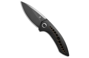 Image of Kansept Knives Kansept Odd 21 Frame Lock Knife Black SW Ti W/Bronze Holes 3.25" Mirror DLC, Black/Bronze, CPM 20CV, adult, BHQ-221137