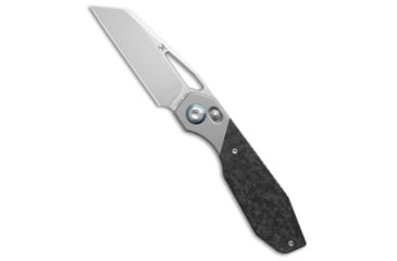 Image of Kansept Knives Kansept QTRO Crossbar Lock Knife BB Ti/Shred Carbon Fiber 3.6" SW Elmax, Black/Gray, Elmax, adult, BHQ-226775