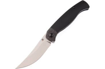 Image of Kansept Knives Mujir Framelock Folding Knife, 3.25in stonewash finish S35VN stainless blade, Black, Black finish titanium handle, K1014A3
