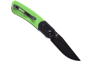Image of Kansept Knives Reverie Green G10 Folding Knife, 4in Closed, 3in Black Stonewash 154CM SS Blade, Black/Green G10 Handle, Black Nylon Pouch, T2025B2
