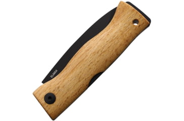 Image of Karesuando Paltsa Elmax Folding Knife, 3.75in Closed, 2.75in Black Finish Elmax Steel Blade, Beech Wood Handle, 4062-00