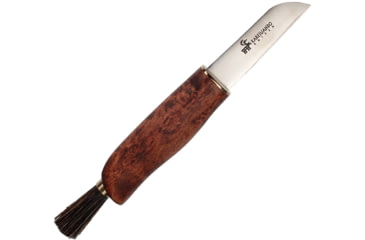 Image of Karesuando Zwampe Mushroom Knife Brown, 2.75 satin finish 5Cr13MoV stainless sheepsfoot b, Oiled curly Birch handle, 3701-20