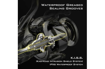 Image of Kast King Kapstan Elite Saltwater Spinning Reel, 5.7:1, 13.9oz, KKRLSPNKPS30GM