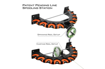 Image of Kast King V10LS Spooling Station and Rod Rack, Orange/Black, KKTAROMRRV10LSOR