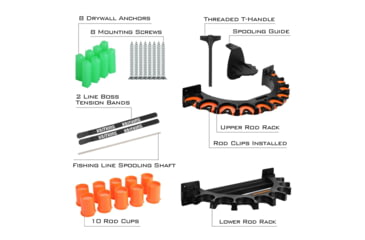 Image of Kast King V10LS Spooling Station and Rod Rack, Orange/Black, KKTAROMRRV10LSOR