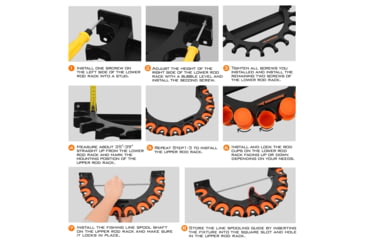 Image of Kast King V10LS Spooling Station and Rod Rack, Orange/Black, KKTAROMRRV10LSOR