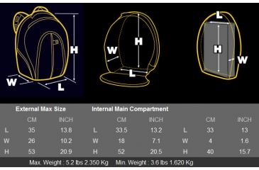 Image of Kata Bug 205 Professional Backpack Dimensions KT PL BG 205