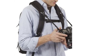 Image of Kata Digital Rucksack, Black - DSLR w/ Mounted Lens, 3-4 Extra Lenses, Flash, 15.4in Laptop