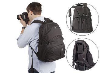 Image of Kata Digital Rucksack, Black - DSLR w/ Mounted Lens, 3-4 Extra Lenses, Flash, 17in Laptop