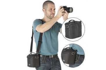 Image of Kata DL LITE Shoulder Bag 435, Black - Compact DSRL w/ Standard Zoom Lens