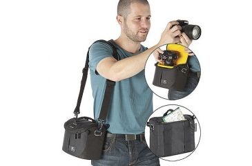 Image of Kata DL LITE Shoulder Bag 439, Black - Compact DSRL w/ Standard Zoom Lens and Extra Accessories