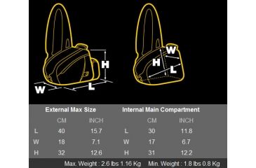 Image of Kata LighTri 317 Professional Torso Pack Dimensions KT PL LT 317