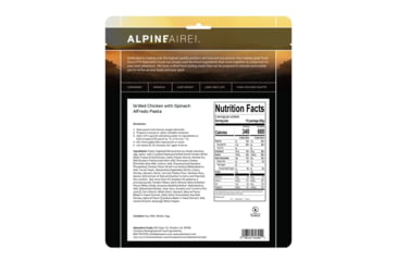 Image of Katadyn Alpine Aire Foods Grilled Chicken with Spinach Alfredo Pasta, 62305
