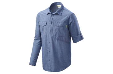 Image of Kathmandu RFIDtech Long Sleeve Shirt - Mens, Mid Blue Marle, Extra Large, A0339/I60/XL