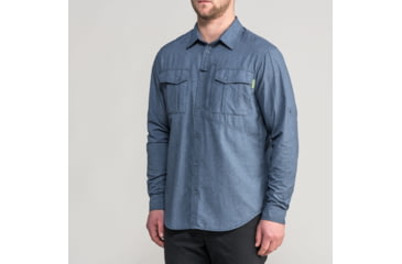 Image of Kathmandu RFIDtech Long Sleeve Shirt - Mens, Mid Blue Marle, Extra Large, A0339/I60/XL