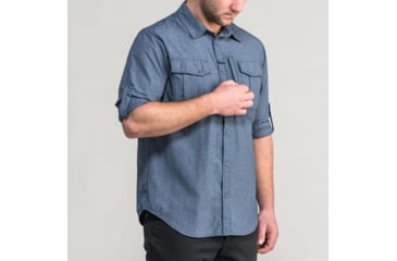 Image of Kathmandu RFIDtech Long Sleeve Shirt - Mens, Mid Blue Marle, Extra Large, A0339/I60/XL
