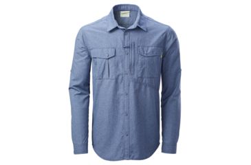 Image of Kathmandu RFIDtech Long Sleeve Shirt - Mens, Mid Blue Marle, Extra Large, A0339/I60/XL