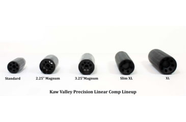 Image of Kaw Valley Precision 2.25in Magnum Linear Compensator, .223 Caliber, 5.56mm, 1/2x28 Threads per Inch, Black, Small, KVP-MAG-2250