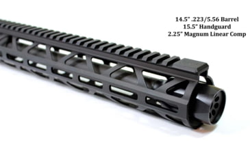 Image of Kaw Valley Precision 2.25in Magnum Linear Compensator, .223 Caliber, 5.56mm, 1/2x28 Threads per Inch, Black, Small, KVP-MAG-2250