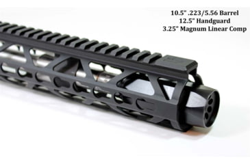Image of Kaw Valley Precision 3.25in Magnum Linear Compensator, .223 Caliber, 5.56mm, 1/2x28 Threads per Inch, Black, Small, KVP-MAG-3250