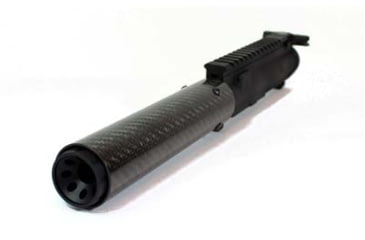 Image of Kaw Valley Precision Carbon Fiber 9mm Complete Barrel Upper Receiver, 4.5in Barrel, 7.25in CF Handguard, XL Linear Compensator, Black, Medium, KVP-CF9-4XLLC