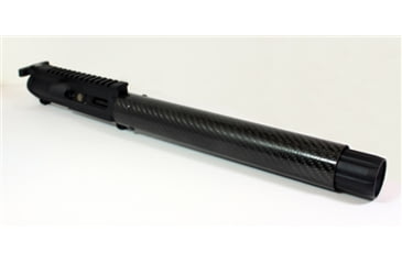Image of Kaw Valley Precision Carbon Fiber 9mm Complete Barrel Upper Receiver, 8.5in Barrel, 10.25in CF Handguard, XL Linear Compensator, Black, Medium, KVP-CF9-8XLLC